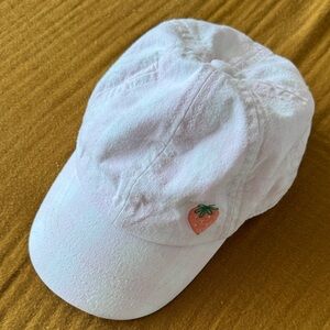 White and light pink Cap with Strawberry Embroidery / kids (1-2y) / target